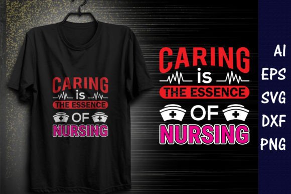 Caring Nurse T-shirt Design: Graphics & T-Shirt Designs