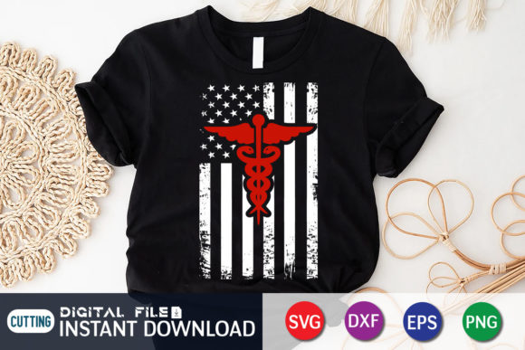 Distressed Nurse Flag Svg, Nurse Shirt Graphics