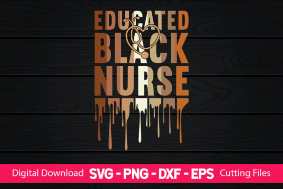 Educated Black Nurse Graphics and Print Templates