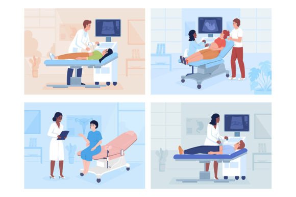 Medical Examination Svg Illustration Set