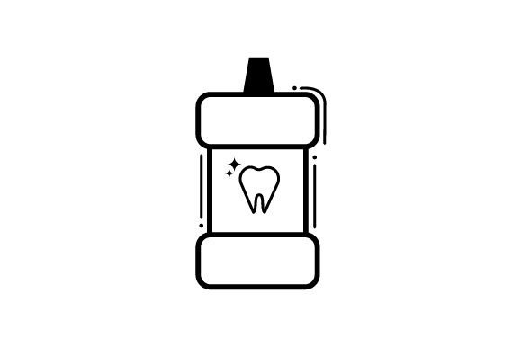 Mouthwash Icon Embroidery Design