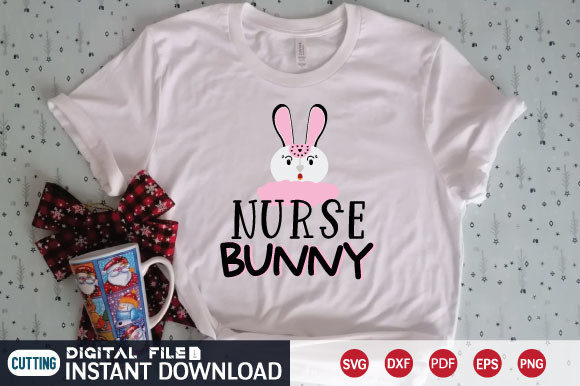 Nurse Bunny Svg: Graphics for Print Templates