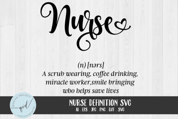 Nurse Definition SVG Dictionary: Graphics for Branding