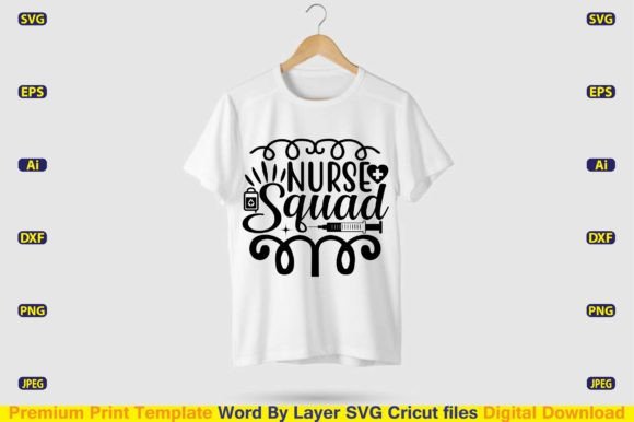 Nurse Squad SVG Design Vector Cut Files