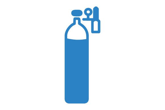 Oxygen Cylinder and Regulator Icon Crafts Medical