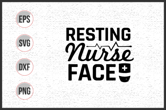 Resting Nurse Face Svg Design: Graphics for Print Templates